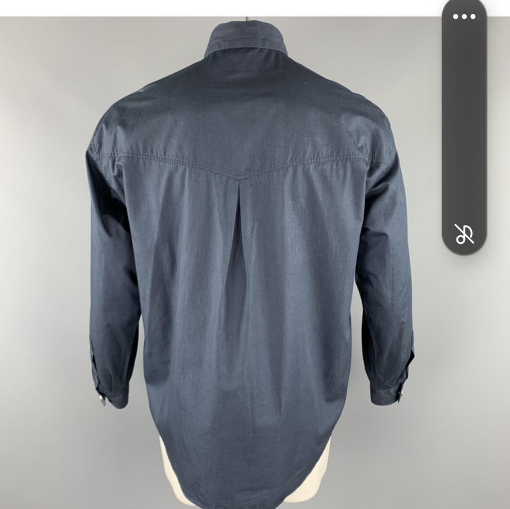 Versace Mens Long Sleeve Button Up Shirt!! Large. Dark Blue. Perfect Condition!! - Picture 3 of 8